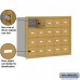 Salsbury Cell Phone Storage Locker - 4 Door High Unit (8 Inch Deep Compartments) - 20 A Doors - Gold - Recessed Mounted - Master Keyed Locks  19048-20GRK